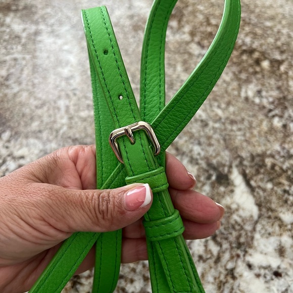 Kate Spade pebble leather Kelly green gold accents Shoulder/crossbody bag EUC - Picture 7 of 7